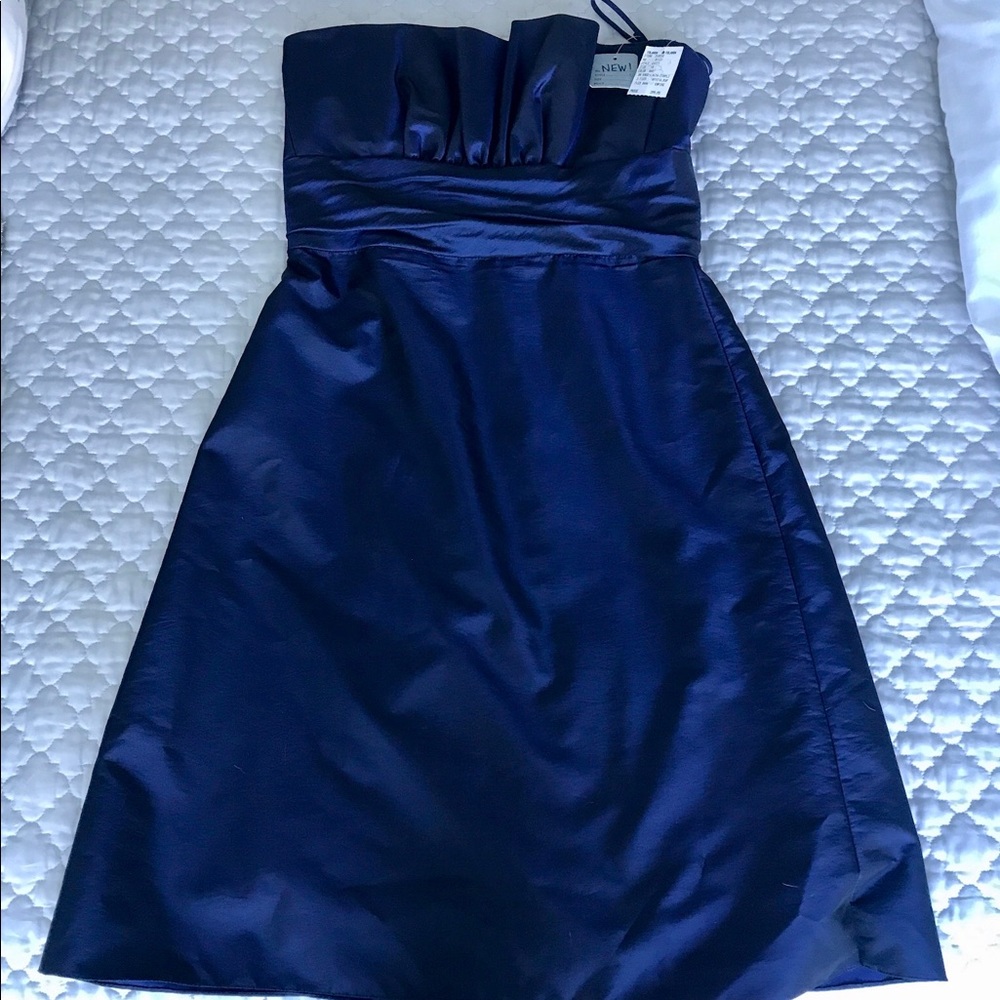 NWT Amsale Strapless Dress w/ Ruffle Empire Waist.